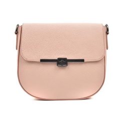 Torebki klasyczne damskie: Skórzana torebka w kolorze pudrowym – (S)21 x (W)23 x (G)9 cm