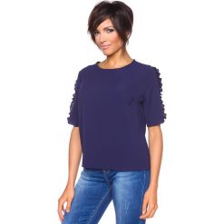 T-shirty damskie: Koszulka „Aline” w kolorze granatowym