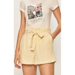 Vero Moda - Szorty. Białe szorty damskie Vero Moda, s, bez wzorów, z bawełny, casualowe, z podwyższonym stanem. W wyprzedaży za 89,90 zł.