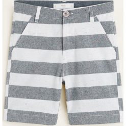 Mango Kids - Szorty dziecięce Dro 110-164 cm. Szare spodenki chłopięce z bawełny, casualowe. W wyprzedaży za 49,90 zł.