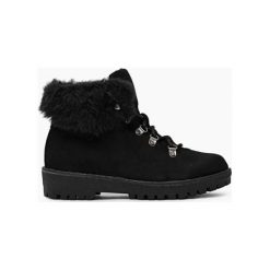 Buty zimowe damskie: Czarne Traperki Merry