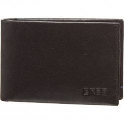 Skórzany portfel "Pocket 138" w kolorze czarnym - 10,5 x 7,5 x 1 cm. Czarne portfele męskie marki BREE, z materiału. W wyprzedaży za 181,95 zł.