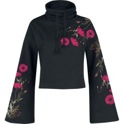 Outer Vision Gallow Poppy Bluza z kapturem czarny. Czarne bluzy z kapturem damskie marki Outer Vision, xl, z nadrukiem. Za 164,90 zł.