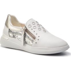 Sneakersy GEOX - D Theragon D D928SD 085AT C0007 White/Silver. Białe półbuty damskie Geox, ze skóry. W wyprzedaży za 289,00 zł.