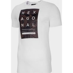 T-shirt męski TSM620 - biały - Outhorn. Białe koszulki męskie Outhorn, m, bez wzorów, bez kołnierzyka. Za 39,99 zł.