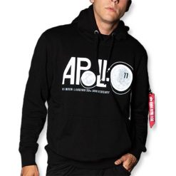 ALPHA INDUSTRIES MOON LANDING APOLLO 50 > 19836203. Bluzy męskie Alpha Industries, xl, bez wzorów, z bawełny, street, z kapturem, bez rękawów, bez kaptura. W wyprzedaży za 279,99 zł.
