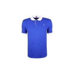 Koszulki polo z krótkim rękawem Trussardi 32T00139 / Polo 2 Bottoni. Niebieskie koszulki męskie Trussardi, xl, bez wzorów, polo, z krótkim rękawem, krótkie. Za 219,00 zł.