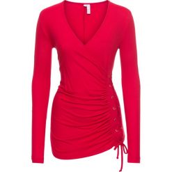 Top ze sznurowaniem bonprix magenta. Czarne topy damskie marki bonprix, z dzianiny, ze sznurowanym dekoltem. Za 89,99 zł.