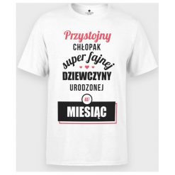 Koszulka Przystojny chłopak + miesiąc. T-shirty chłopięce MegaKoszulki, bez wzorów, z bawełny, bez rękawów. Za 44,90 zł.