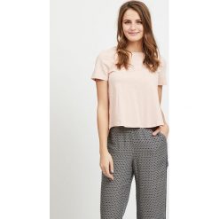 Koszulka "Mixi" w kolorze jasnoróżowym. Różowe koszulki damskie Pieces, Vila, xs, bez wzorów, z bawełny, z okrągłym kołnierzem, bez rękawów. W wyprzedaży za 64,95 zł.