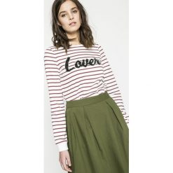 Vero Moda - Bluza Girls. Szare bluzy damskie z nadrukiem marki Vero Moda, s, z bawełny, bez kaptura. W wyprzedaży za 49,90 zł.