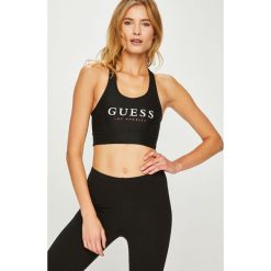 Guess Jeans - Biustonosz Active. Czarne biustonosze Guess Jeans, s, z nadrukiem, z elastanu. W wyprzedaży za 119,90 zł.
