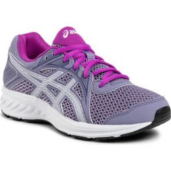 Buty ASICS - Jolt 2 GS 1014A035 Ash Rock/White 500. Fioletowe buty sportowe damskie Asics, z materiału, sportowe, do biegania. W wyprzedaży za 119,00 zł.