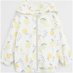 Mango Kids - Kurtka dziecięca Rain6 80-104 cm. Różowe kurtki dziewczęce Mango Kids, bez wzorów, z poliesteru, krótkie, z kapturem. W wyprzedaży za 55,90 zł.