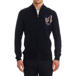 Sweter w kolorze ciemnoniebieskim. Niebieskie golfy męskie GALVANNI, m. W wyprzedaży za 269,95 zł.