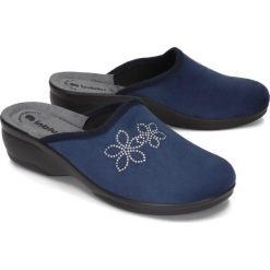INBLU BJ-108 granatowy, kapcie damskie. Niebieskie koturny damskie Inblu. Za 49,00 zł.