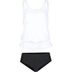 Tankini (2 części) bonprix biały. Białe stroje kąpielowe damskie bonprix, bez wzorów. Za 54,99 zł.