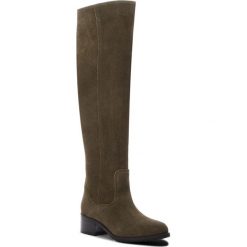 Oficerki SERGIO BARDI - Bellinzago FW127363118GM 862. Zielone kozaki damskie Sergio Bardi, z zamszu, przed kolano, na wysokim obcasie, bez zapięcia. W wyprzedaży za 299,00 zł.