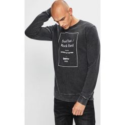 Quiksilver - Bluza. Czarne bluzy męskie Quiksilver, s, z nadrukiem, z bawełny, z okrągłym kołnierzem, bez rękawów, bez kaptura. W wyprzedaży za 199,90 zł.