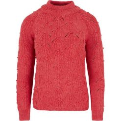 Sweter Naf Naf. Czerwone swetry damskie NAF NAF, bez wzorów, bez rękawów, bez kaptura. Za 149,00 zł.