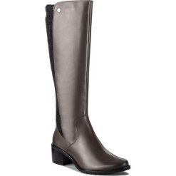 Kozaki CAPRICE - 9-25512-21 Dk Grey Nappa 213. Czarne buty zimowe damskie Caprice, z materiału, przed kolano, na wysokim obcasie. Za 479,90 zł.