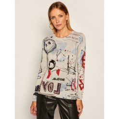 Sweter Desigual Mar 20WWJFBC. Szare swetry damskie Desigual, s, bez wzorów, klasyczne, bez rękawów, bez kaptura. Za 349,00 zł.