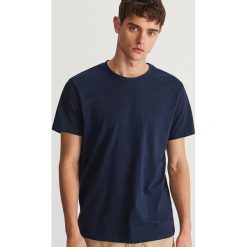 Bawełniany T-shirt - Granatowy. Niebieskie t-shirty damskie marki Reserved, s, z bawełny. Za 19,99 zł.