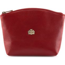 Kosmetyczka. Pomarańczowe kosmetyczki damskie Wittchen, z aplikacjami, ze skóry, eleganckie. Za 279,90 zł.