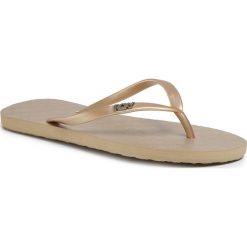 Japonki ROXY - ARJL100663 Mgd. Żółte klapki damskie Roxy, bez wzorów, z tworzywa sztucznego, bez obcasa. Za 59,00 zł.
