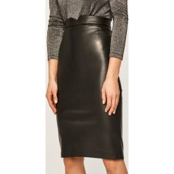 Answear - Spódnica. Czarne spódniczki damskie ANSWEAR, s, z poliesteru, midi, proste. Za 119,90 zł.