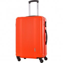 Walizka w kolorze pomarańczowym - 63 l. Brązowe walizki Platinium, z materiału. W wyprzedaży za 219,95 zł.