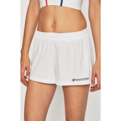 Tommy Sport - Szorty. Niebieskie spodenki sportowe damskie Tommy Sport, s, bez wzorów, z elastanu, sportowe. W wyprzedaży za 119,90 zł.