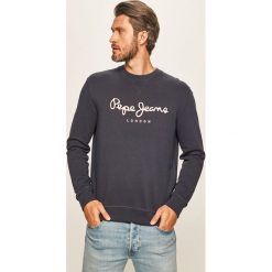 Pepe Jeans - Bluza George. Niebieskie bluzy męskie Pepe Jeans, s, z nadrukiem, z bawełny, z okrągłym kołnierzem, bez rękawów, bez kaptura. W wyprzedaży za 199,90 zł.