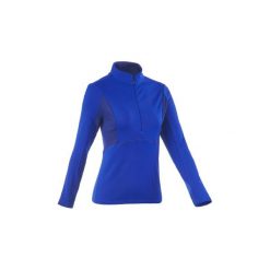 Koszulka turystyczna długi rękaw SH500 Active Warm damska. Niebieskie t-shirty damskie marki QUECHUA, l. W wyprzedaży za 49,99 zł.