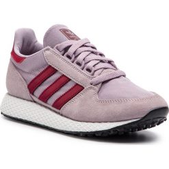 Buty adidas - Forest Grove W CG6111 Sofvis/Cburgu/Cwhite. Fioletowe buty sportowe damskie Adidas, na co dzień, bez wzorów, ze skóry, bez obcasa, na płaskiej podeszwie, bez zapięcia. W wyprzedaży za 229,00 zł.