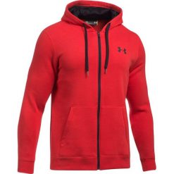 Bluzy męskie: Under Armour Bluza męska Rival Fleece Fitted Full Zip Hoodie czerwona r. XS (1302290-600)