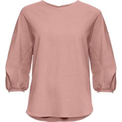 Bluza z rękawami 3/4 bonprix stary jasnoróżowy. Różowe koszulki damskie bonprix, bez wzorów, retro, bez kołnierzyka. Za 44,99 zł.