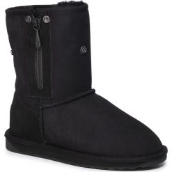 Buty EMU AUSTRALIA - Stinger Lo Zip W12072 Black. Czarne kozaki damskie EMU Australia, na imprezę, ze skóry, bez obcasa, bez zapięcia. W wyprzedaży za 419,00 zł.