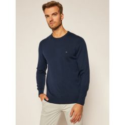 Sweter Calvin Klein Superior Wool K10K102727. Niebieskie swetry męskie Calvin Klein, xxl, bez wzorów, klasyczne, z klasycznym kołnierzykiem, bez kaptura. Za 449,00 zł.