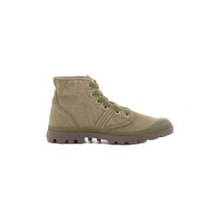 Buty Palladium PALLABROUSE. Zielone trampki męskie Palladium, bez wzorów, bez zapięcia. Za 346,29 zł.