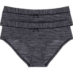 Figi "panty" (2 pary) bonprix 2x szary melanż. Szare figi bonprix, melanż. Za 25,98 zł.