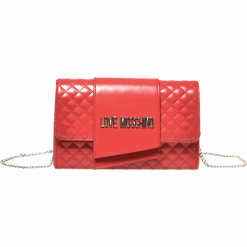 Love Moschino kopertówka damska JC4314-PP08-KA0-500 czerwona. Czerwone kopertówki damskie Love Moschino, na imprezę, bez wzorów, eleganckie, pikowane, bez dodatków. Za 569,00 zł.