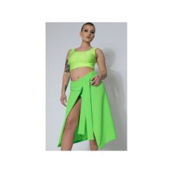 Spódnica enve neon. Zielone spódniczki damskie Rest_factory, xl, bez wzorów, z satyny, midi, asymetryczne. Za 219,00 zł.
