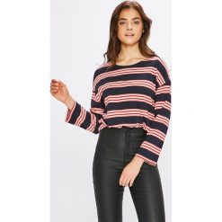 Pepe Jeans - Bluzka. Niebieskie bluzki damskie marki Pepe Jeans, s, z bawełny, z okrągłym kołnierzem. W wyprzedaży za 99,90 zł.