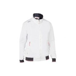 Bluza żeglarska na regaty RACE 100 damska. Białe bluzy damskie marki TRIBORD, bez wzorów, z elastanu, bez rękawów, bez kaptura. Za 149,99 zł.