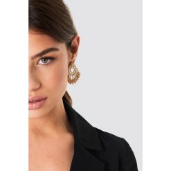 Kolczyki damskie: NA-KD Accessories Wiszące kolczyki Lozente – Gold