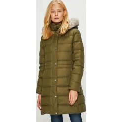 Tommy Hilfiger - Kurtka puchowa. Zielone kurtki damskie TOMMY HILFIGER, s, bez wzorów, z poliesteru, długie, z kapturem. W wyprzedaży za 899,90 zł.