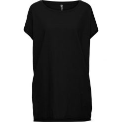 Długi shirt oversize bonprix czarny. Czarne koszulki damskie bonprix, bez wzorów, bez kołnierzyka, z długim rękawem. Za 74,99 zł.