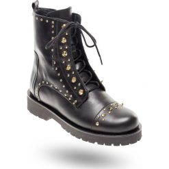 TRAPERY TWINSET. Czarne buty trekkingowe damskie Twinset, ze skóry, na sznurówki. Za 709,50 zł.