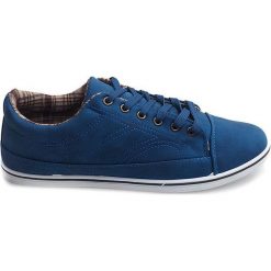 Granatowe Modne Wysokie Trampki TL345 Granatowy. Niebieskie trampki męskie ButyModne, na wiosnę, bez wzorów, ze skóry, bez zapięcia. Za 79,00 zł.